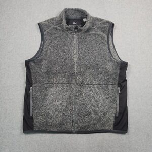 Tommy Bahama Cascade Cozy Vest XXL Gray Full Zip Sleeveless Zip Pockets Golf
